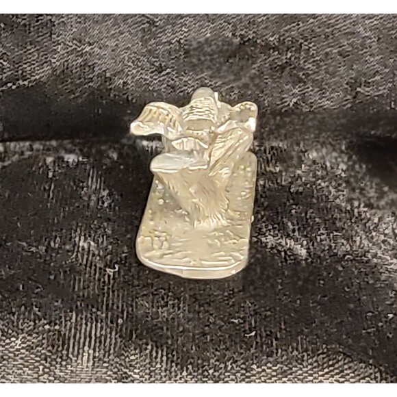 Vintage Cuteri Pewter Bird on Nest with Babies - Picture 4 of 9